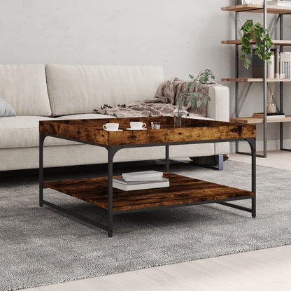 Mesa De Centro Madera Ingeniería Roble Marrón 49,5X49,5X45 Cm