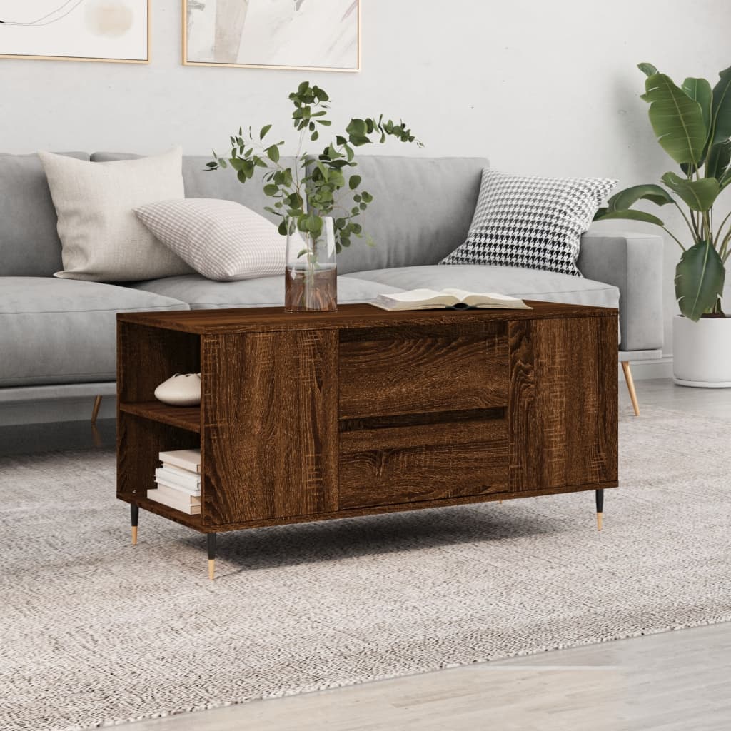 Mesa De Centro Madera Ingeniería 102X44,5X50 Cm