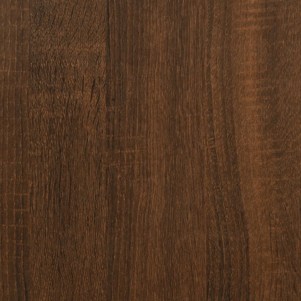 Mesa De Centro Madera Contrachapada Roble Marrón 90X49X45 Cm