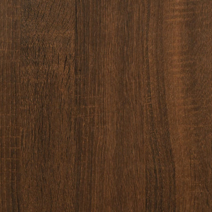 Mesa De Centro Madera Contrachapada Roble Marrón 90X49X45 Cm