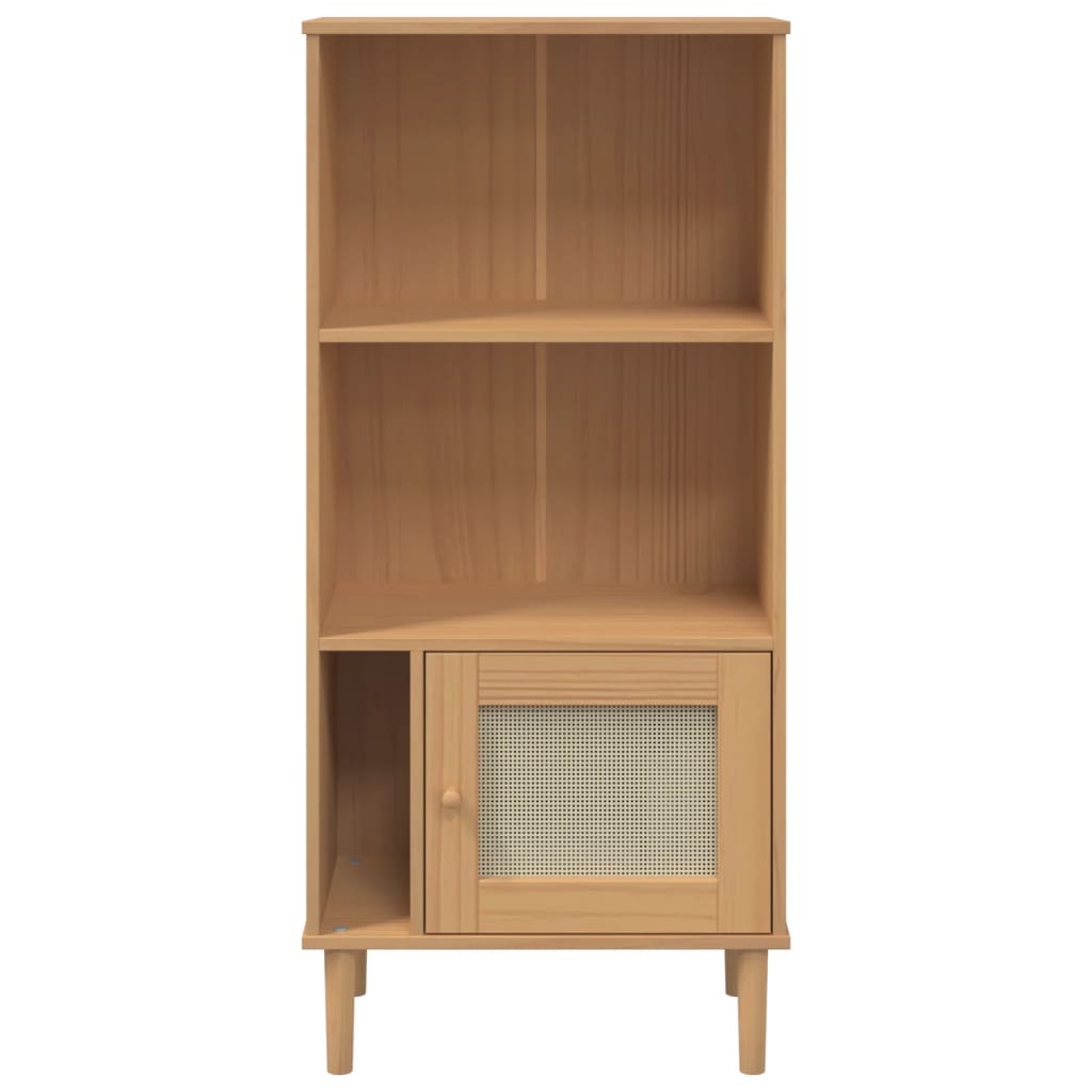 Estantería Senja Aspecto Ratán Madera Pino 60X35X130 Cm