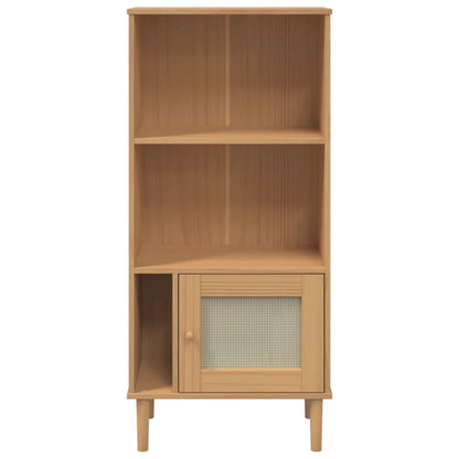 Estantería Senja Aspecto Ratán Madera Pino 60X35X130 Cm