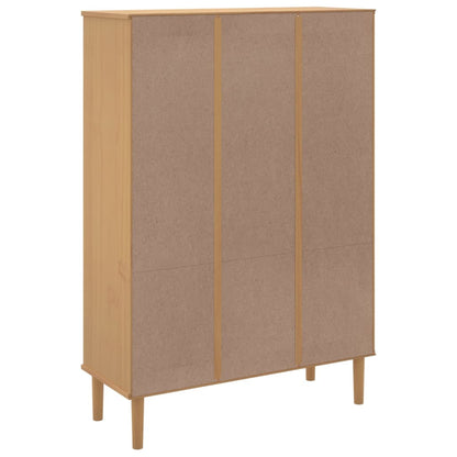 Estantería Senja Aspecto Ratán Madera Pino 90X35X130 Cm