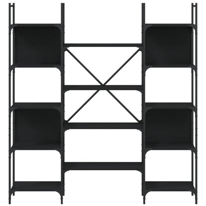 Estantería Madera De Ingeniería Negra 155,5X24X166,5 Cm