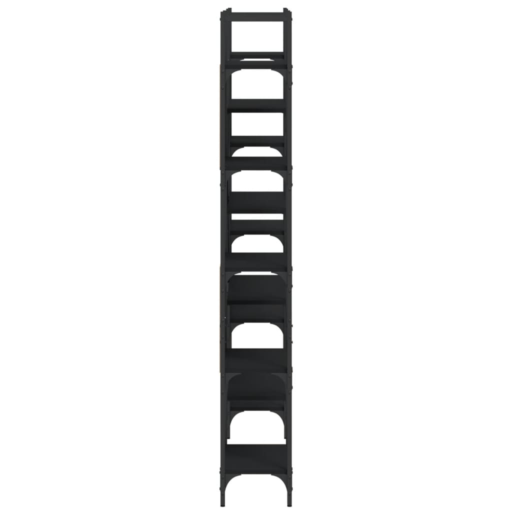 Estantería Madera De Ingeniería Negra 155,5X24X166,5 Cm