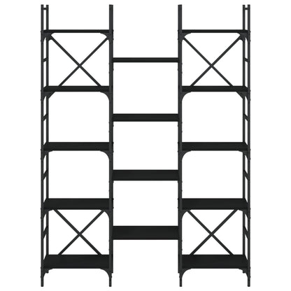 Estantería Madera De Ingeniería Negra 127,5X28,5X172,5 Cm