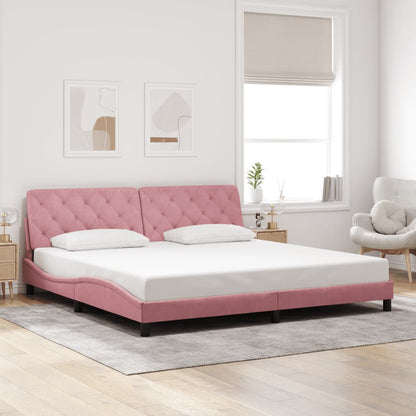Estructura De Cama Sin Colchón Terciopelo