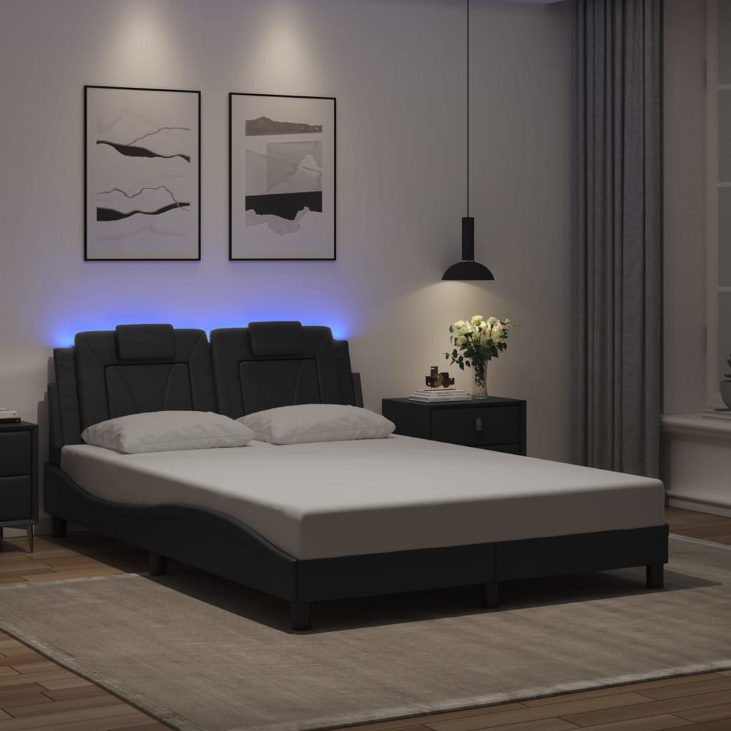 Estructura De Cama Viana Con Led Sin Colchón