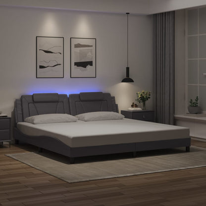 Estructura De Cama Viana Con Led Sin Colchón