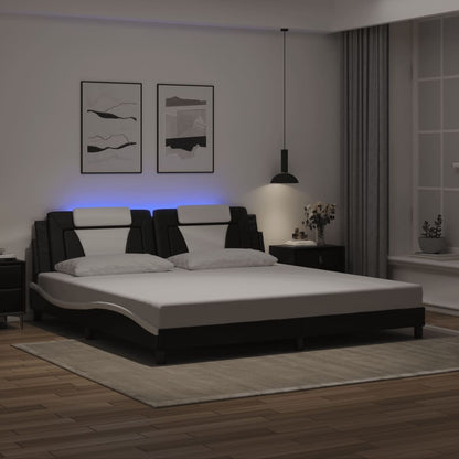 Estructura De Cama Viana Con Led Sin Colchón