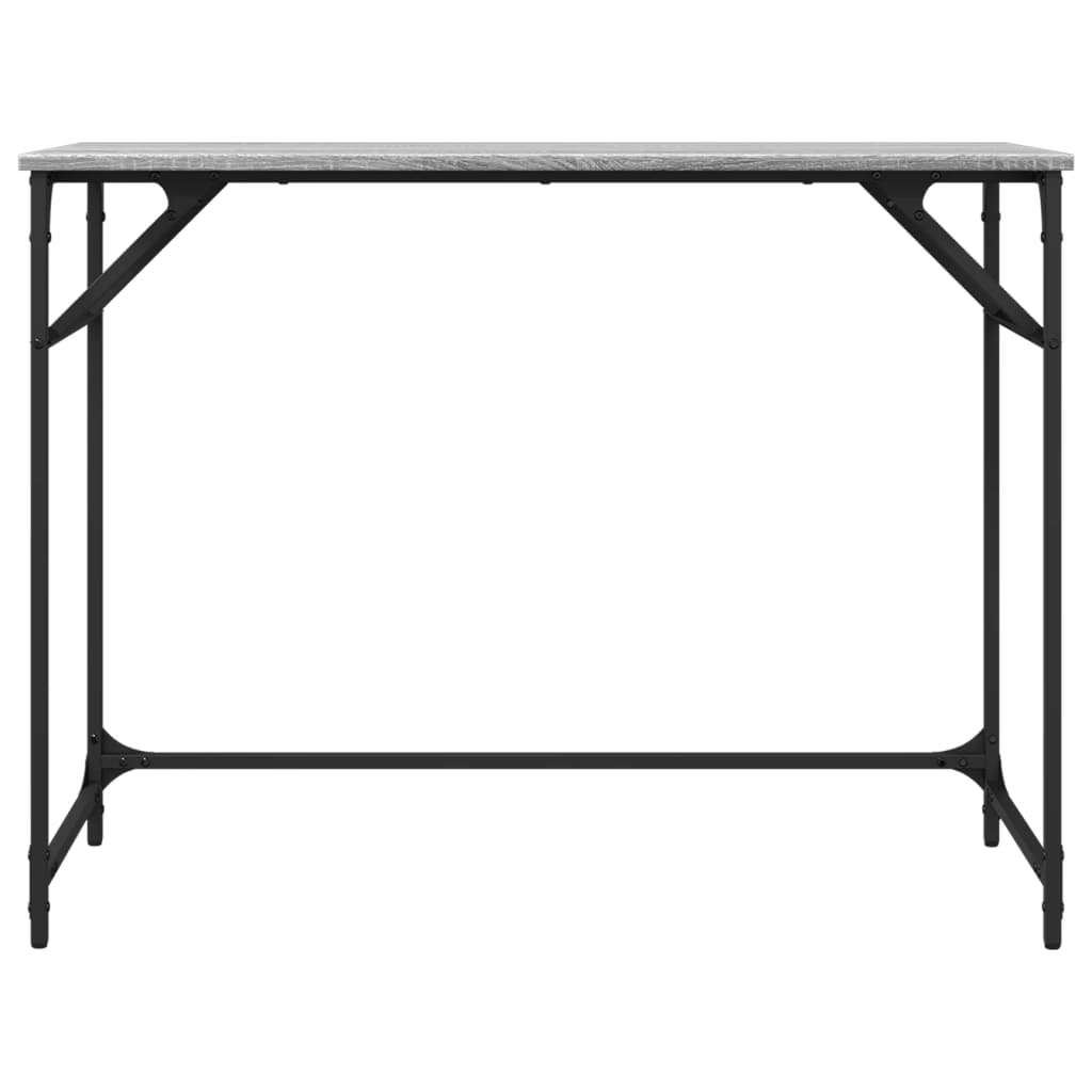 Escritorio Madera Ingeniería Y Acero Sonoma Gris 100X45X76 Cm