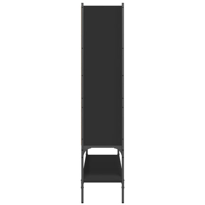 Estantería De Madera De Ingeniería Negra 102X30X141,5 Cm
