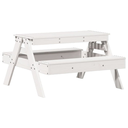 Mesa De Pícnic Para Niños Madera Maciza Pino 88X97X52 Cm