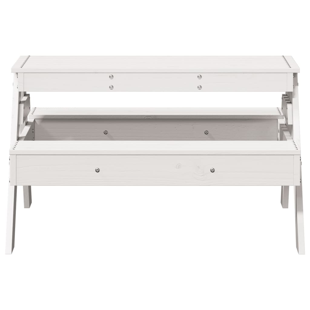 Mesa De Pícnic Para Niños Madera Maciza Pino 88X97X52 Cm