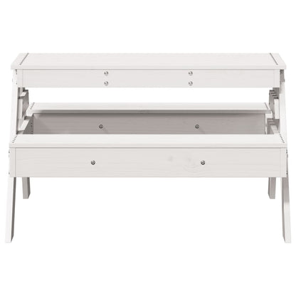 Mesa De Pícnic Para Niños Madera Maciza Pino 88X97X52 Cm