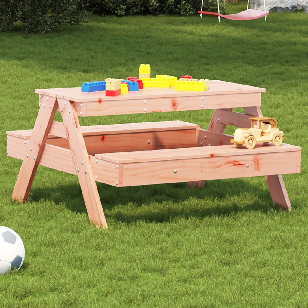 Mesa De Pícnic Para Niños Madera Maciza Pino 88X97X52 Cm