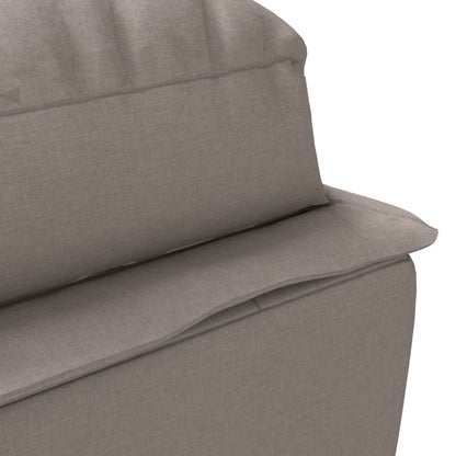 Sofá Diván Con Cojines Tela Gris Taupe