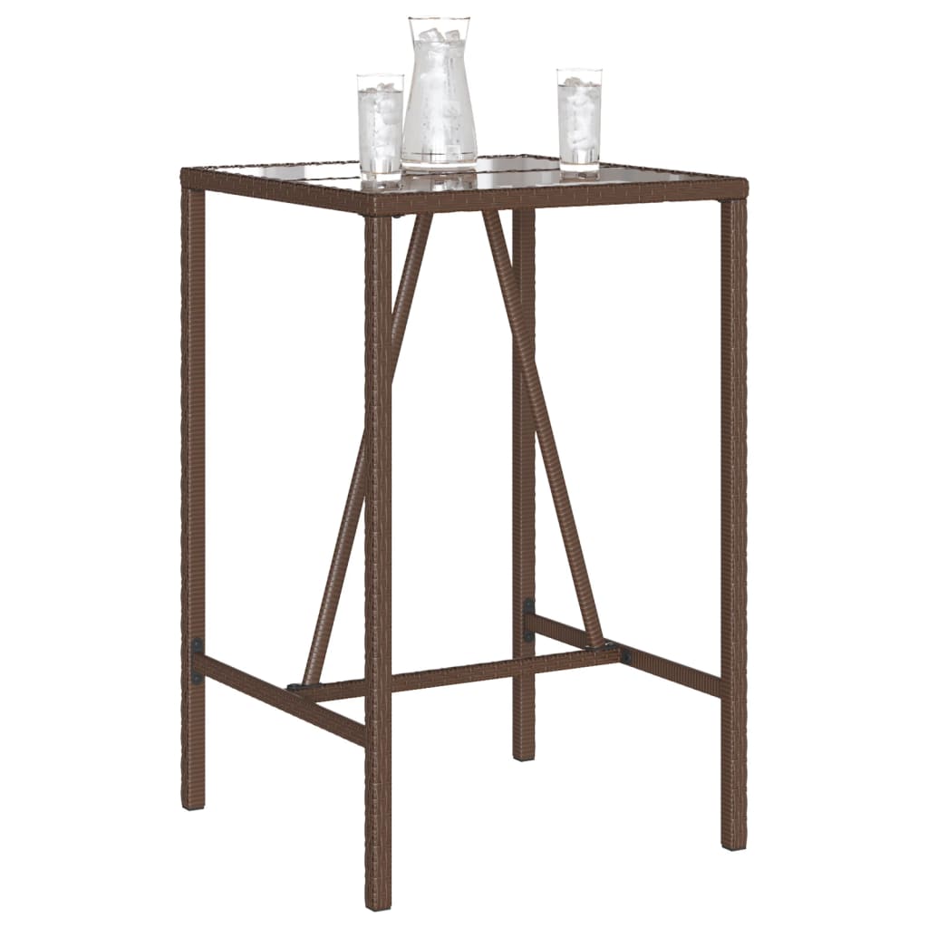 Mesa De Bar De Exterior Ratán Sintético