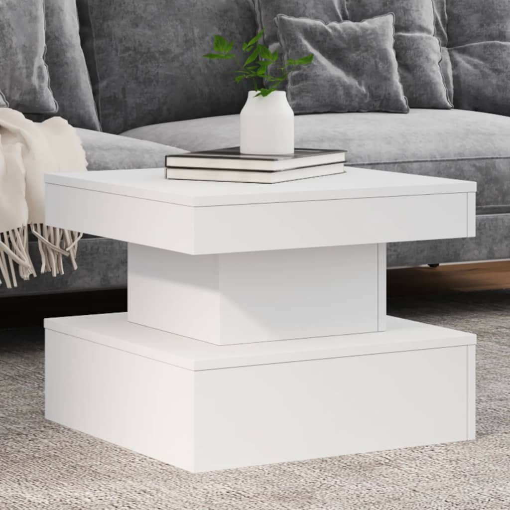 Mesa De Centro Con Luces Led 50X50X40 Cm