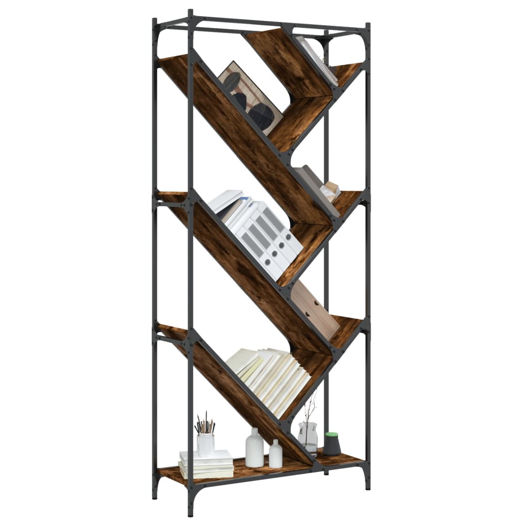 Estantería Madera Ingeniería Y Metal 79X30X180 Cm