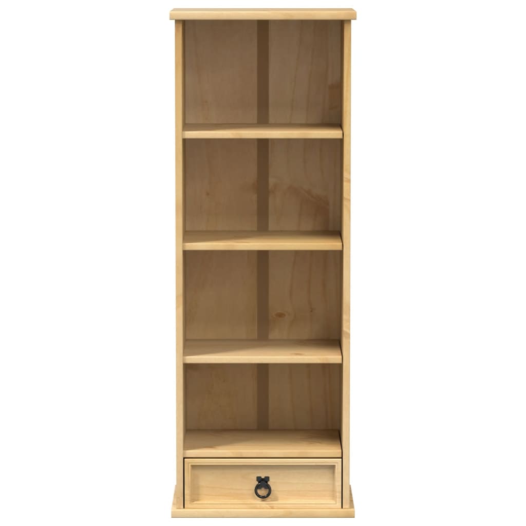 Estantería De Cds Corona Madera Maciza De Pino 40X30X110 Cm