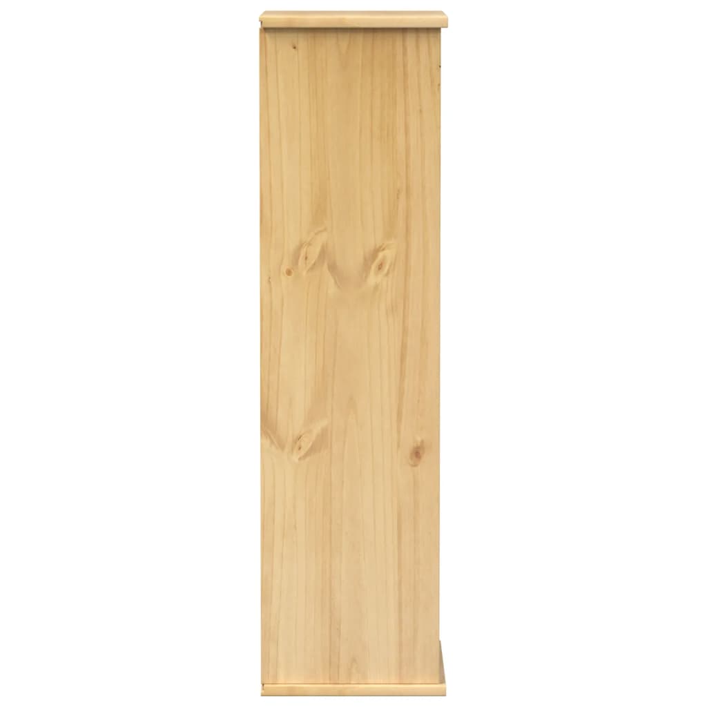 Estantería De Cds Corona Madera Maciza De Pino 40X30X110 Cm