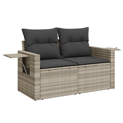 Set De Sofás De Jardín 6 Pzas Y Cojines Ratán Sintético Gris