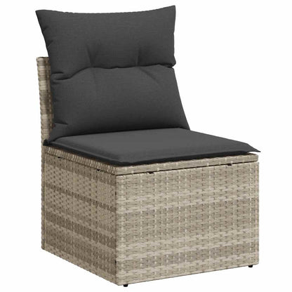 Set De Sofás De Jardín 6 Pzas Y Cojines Ratán Sintético Gris