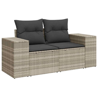 Set De Sofás De Jardín 6 Pzas Y Cojines Ratán Sintético Gris