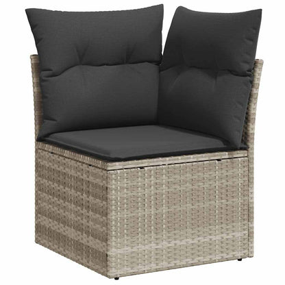 Set De Sofás De Jardín 6 Pzas Y Cojines Ratán Sintético Gris