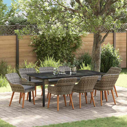 Conjunto De Comedor De Jardín 7 Pcs Ratán Sintético