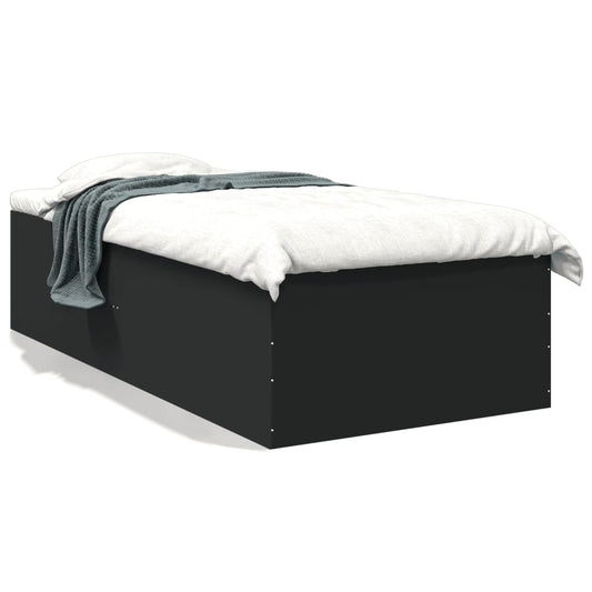 Estructura De Cama Madera De Ingeniería Negra