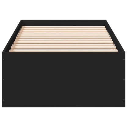 Estructura De Cama Madera De Ingeniería Negra