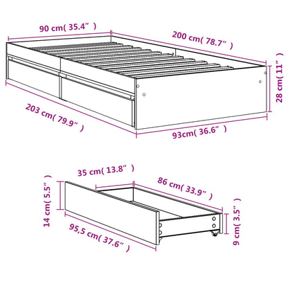 Cama Con Cajones Madera Ingeniería