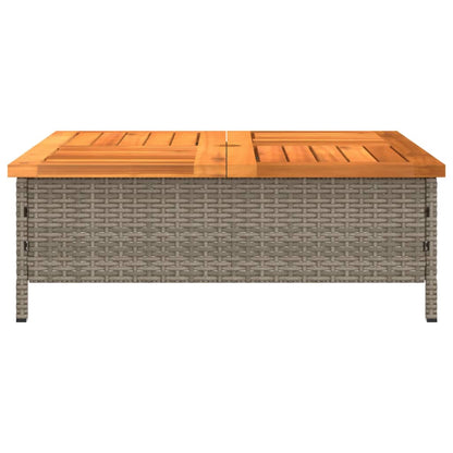 Mesa De Jardín Ratán Y Madera De Acacia 70X70X25 Cm