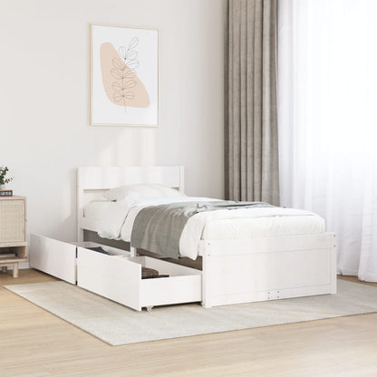 Cama Sin Colchón Madera Maciza De Pino