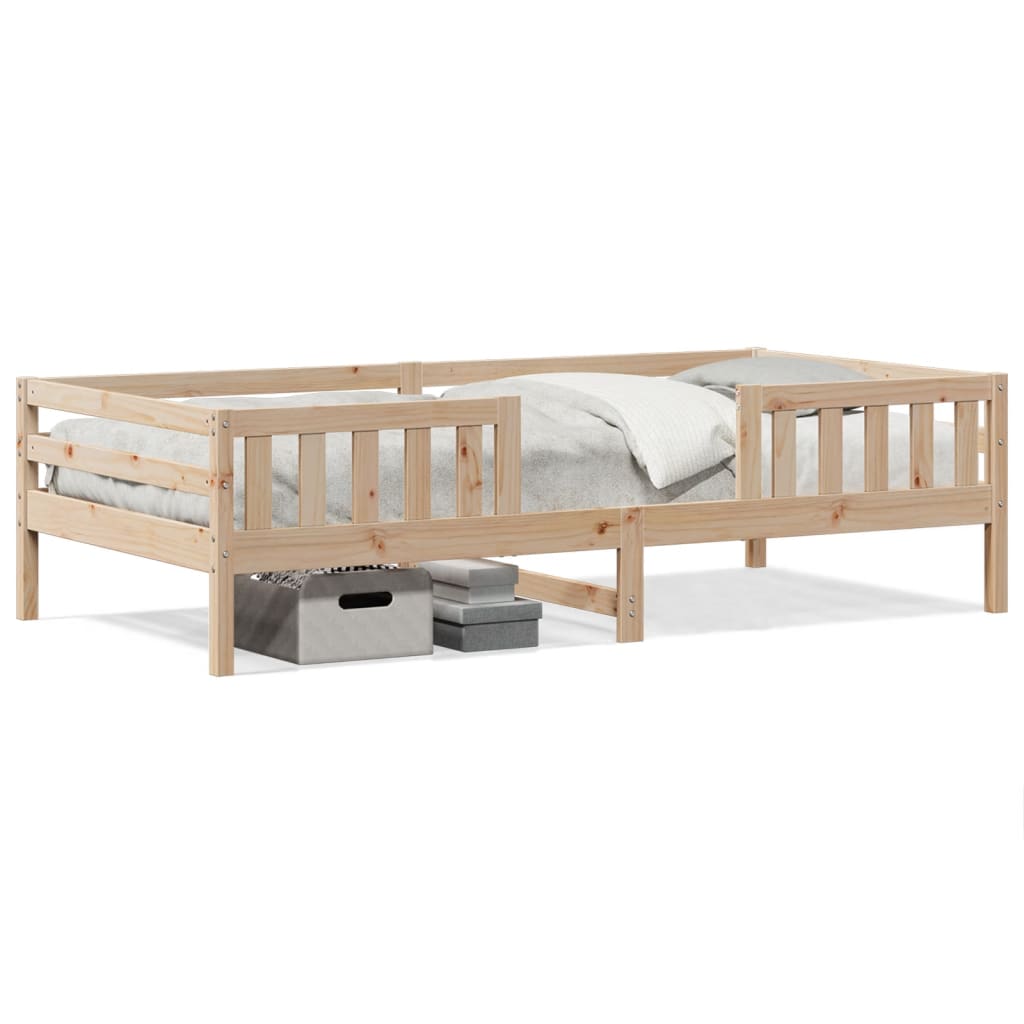 Estructura De Cama Sin Colchón Madera Maciza De Pino