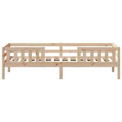 Estructura De Cama Sin Colchón Madera Maciza De Pino