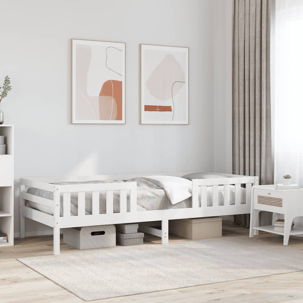 Estructura De Cama Sin Colchón Madera Maciza De Pino