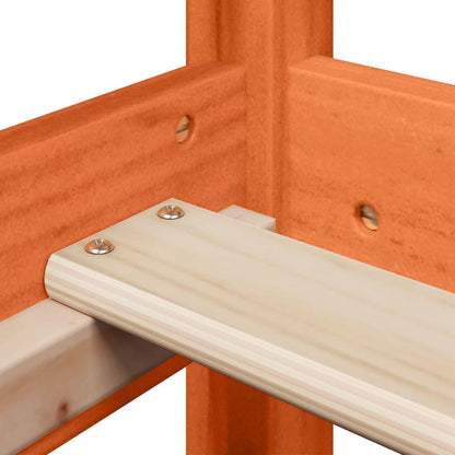 Estructura Cama Con Techo Madera Maciza Pino Marrón