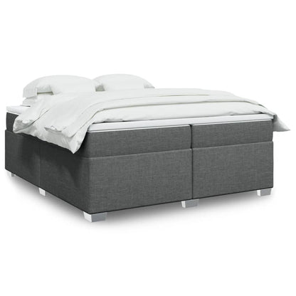 Cama Box Spring Con Colchón Tela Color