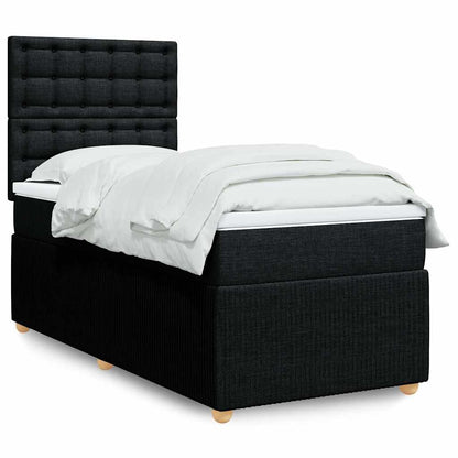 Cama Box Spring Con Colchón Tela