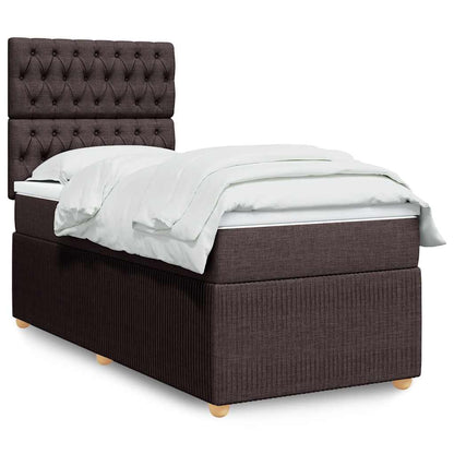 Cama Box Spring Con Colchón Tela