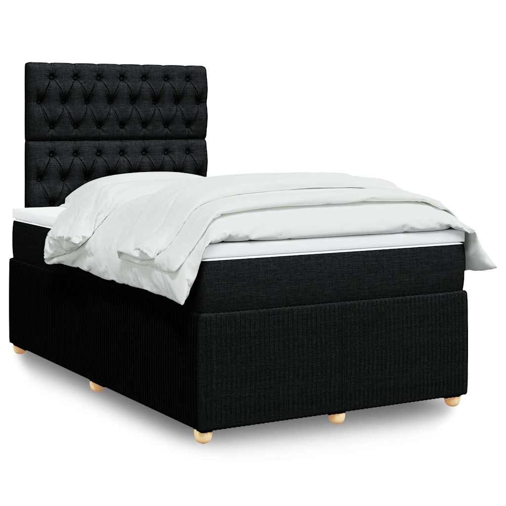 Cama Box Spring Con Colchón Tela