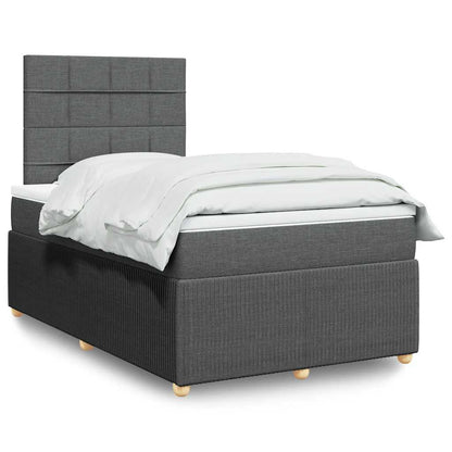 Cama Box Spring Con Colchón Tela
