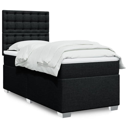 Cama Box Spring Con Colchón Tela
