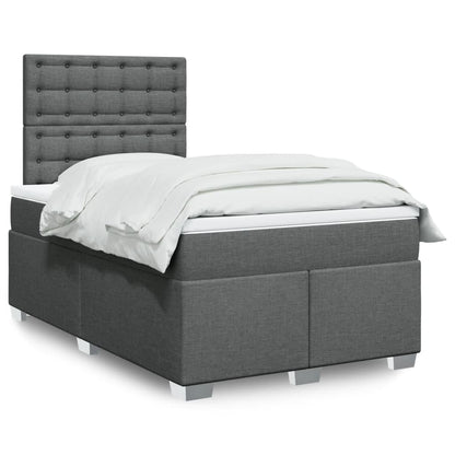 Cama Box Spring Con Colchón Tela
