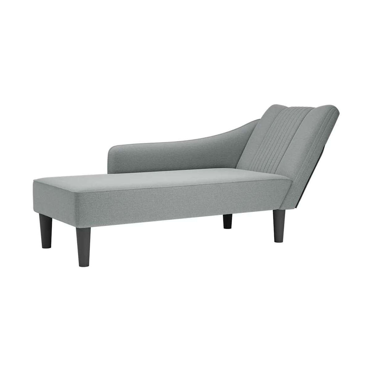 Chaise Longue Con Reposabrazos Derecho Tela Color Topo