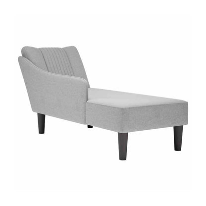 Chaise Longue Con Reposabrazos Derecho Tela Color Topo