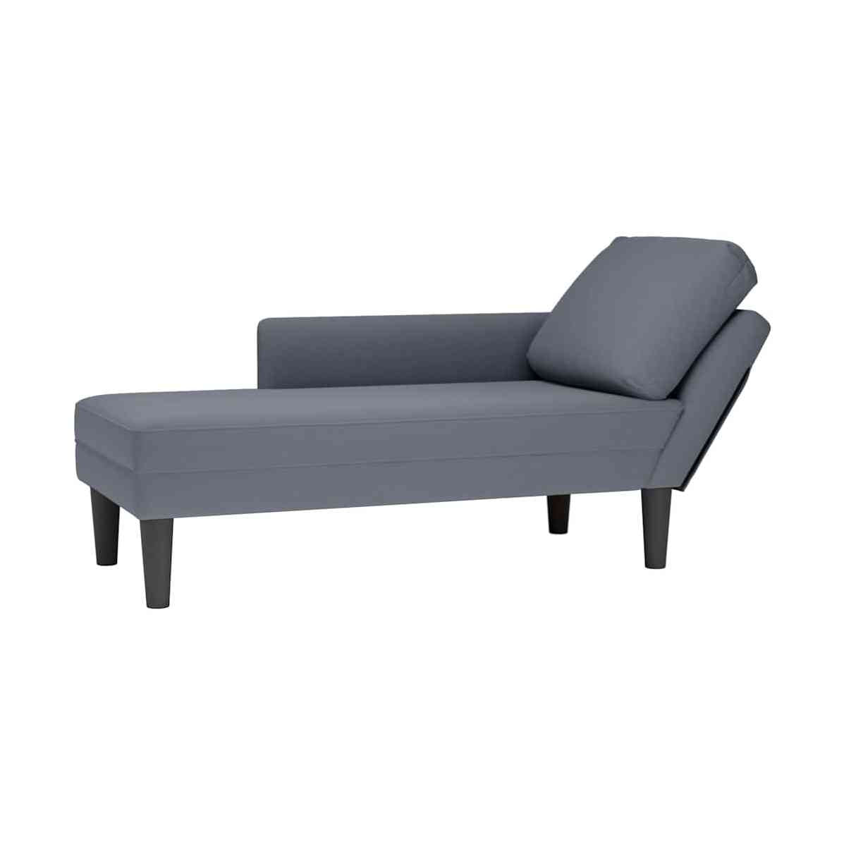 Tumbona Con Almohada Y Reposabrazo Derecho Terciopelo